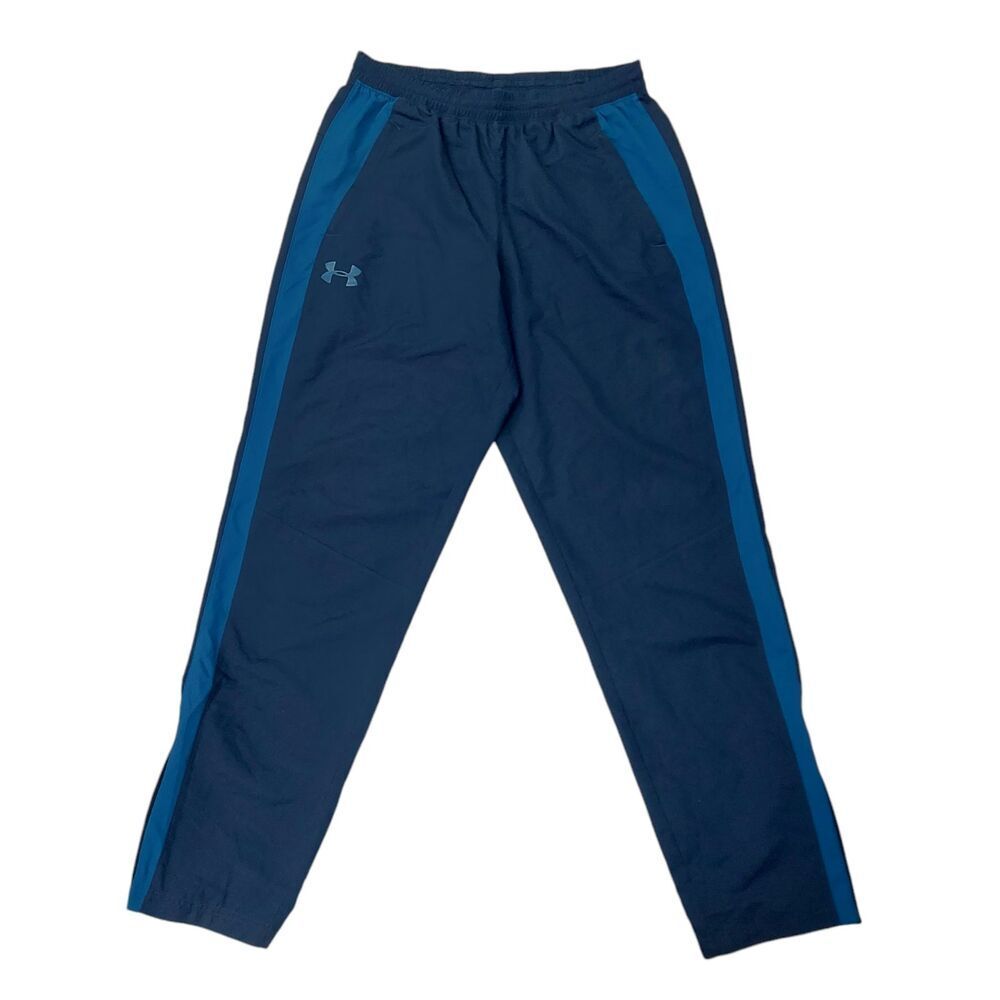 Under Armour Pants Mens Medium Blue HeatGear Loose Training Ankle Zip Running
